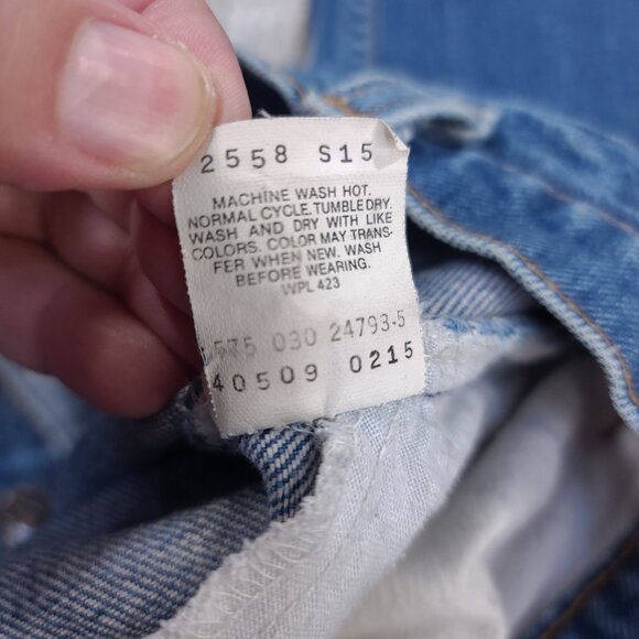 Vintage Levis Mens 509 Orange Tab Jeans Size 36x32 Blue Denim Straight Leg - Picture 11 of 11